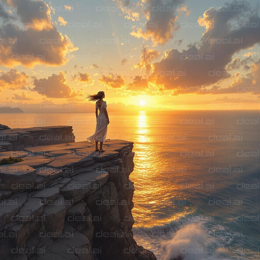 Sunset Serenity on the Cliff Edge