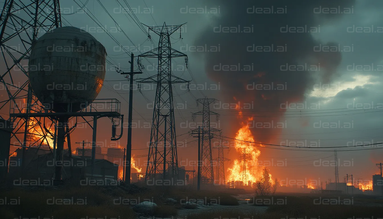 "Industrial Fire in Progress"