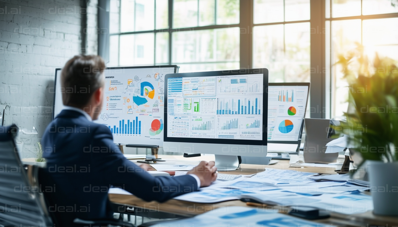 Analyzing Business Data in Modern Office