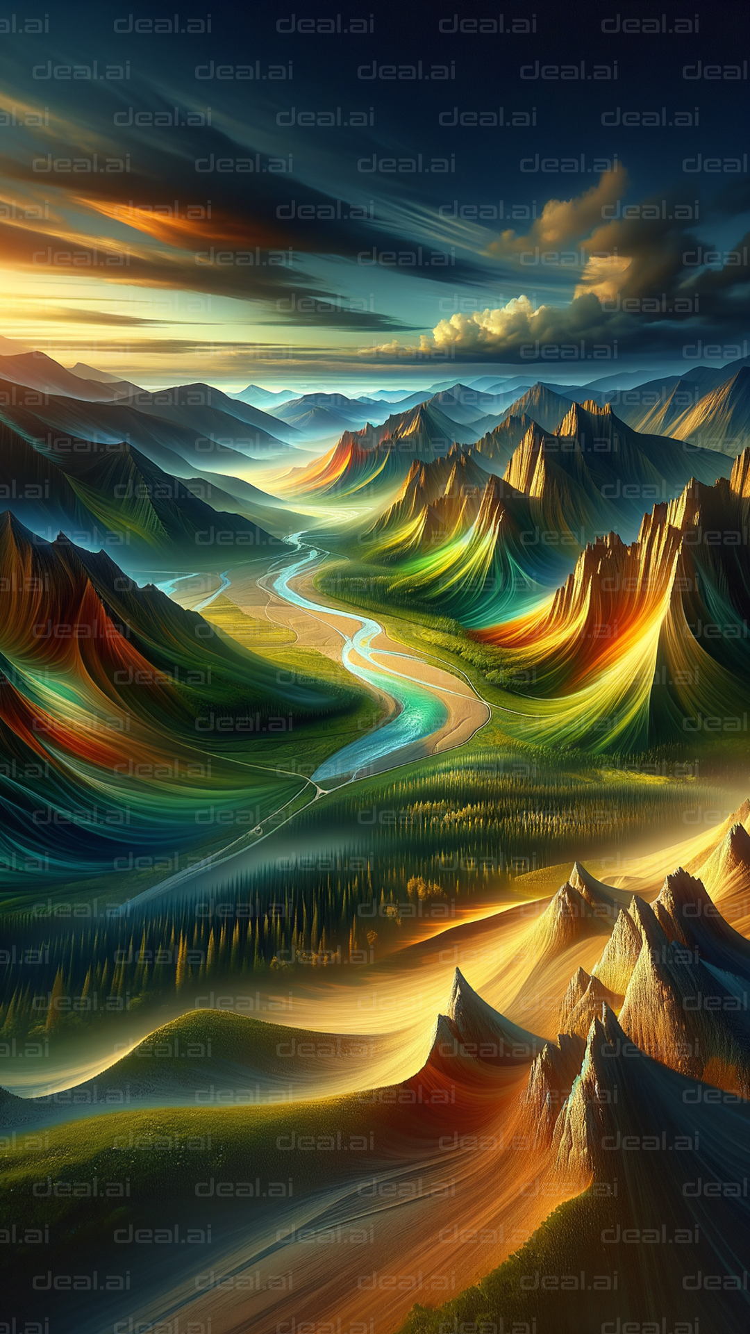 Dreamlike Mountain Vista