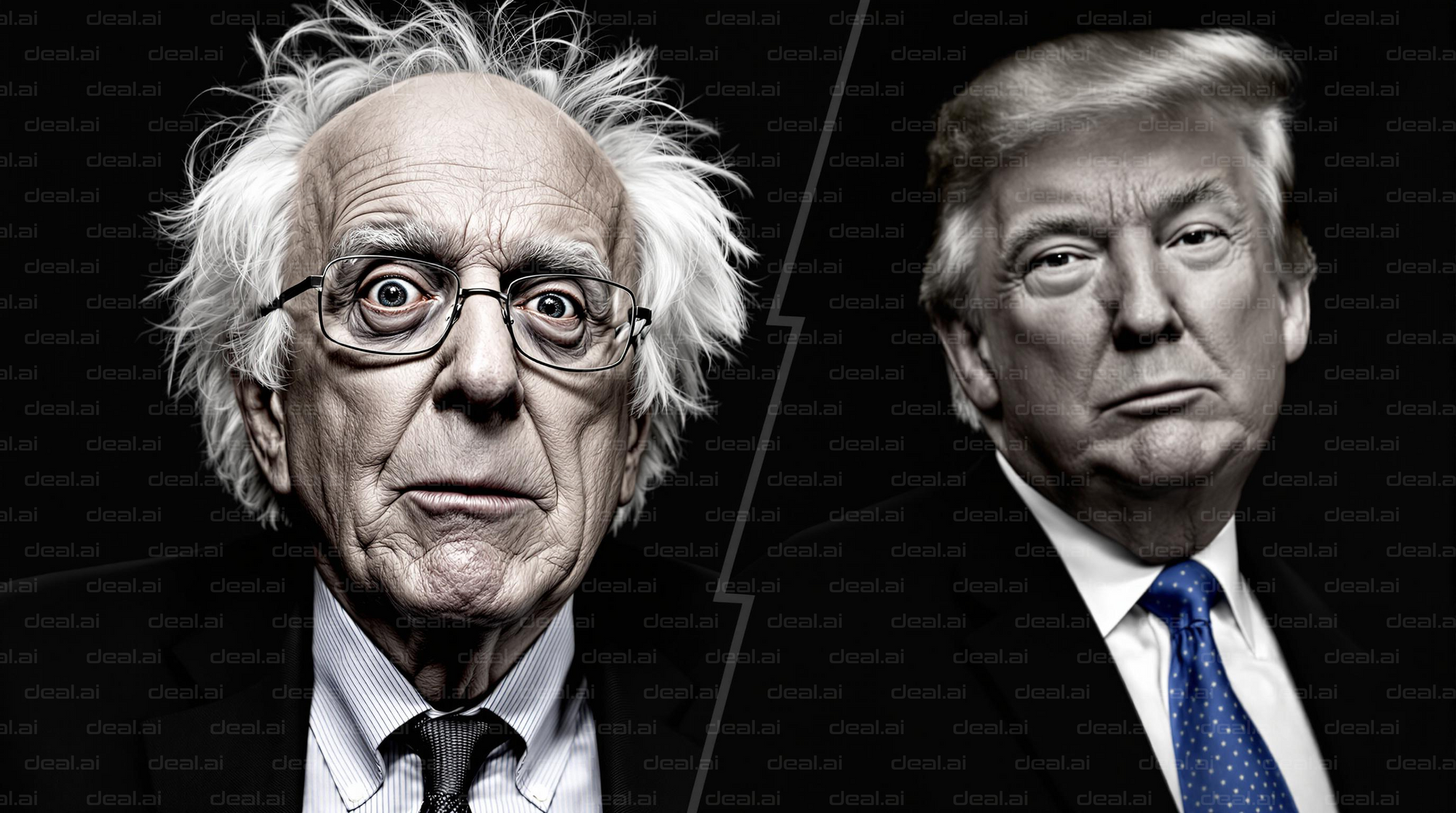 Contrasting Figures in B&W Portraits