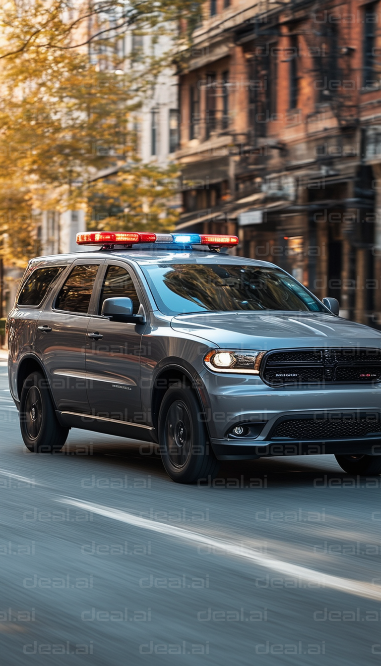 Police SUV on City Patrol