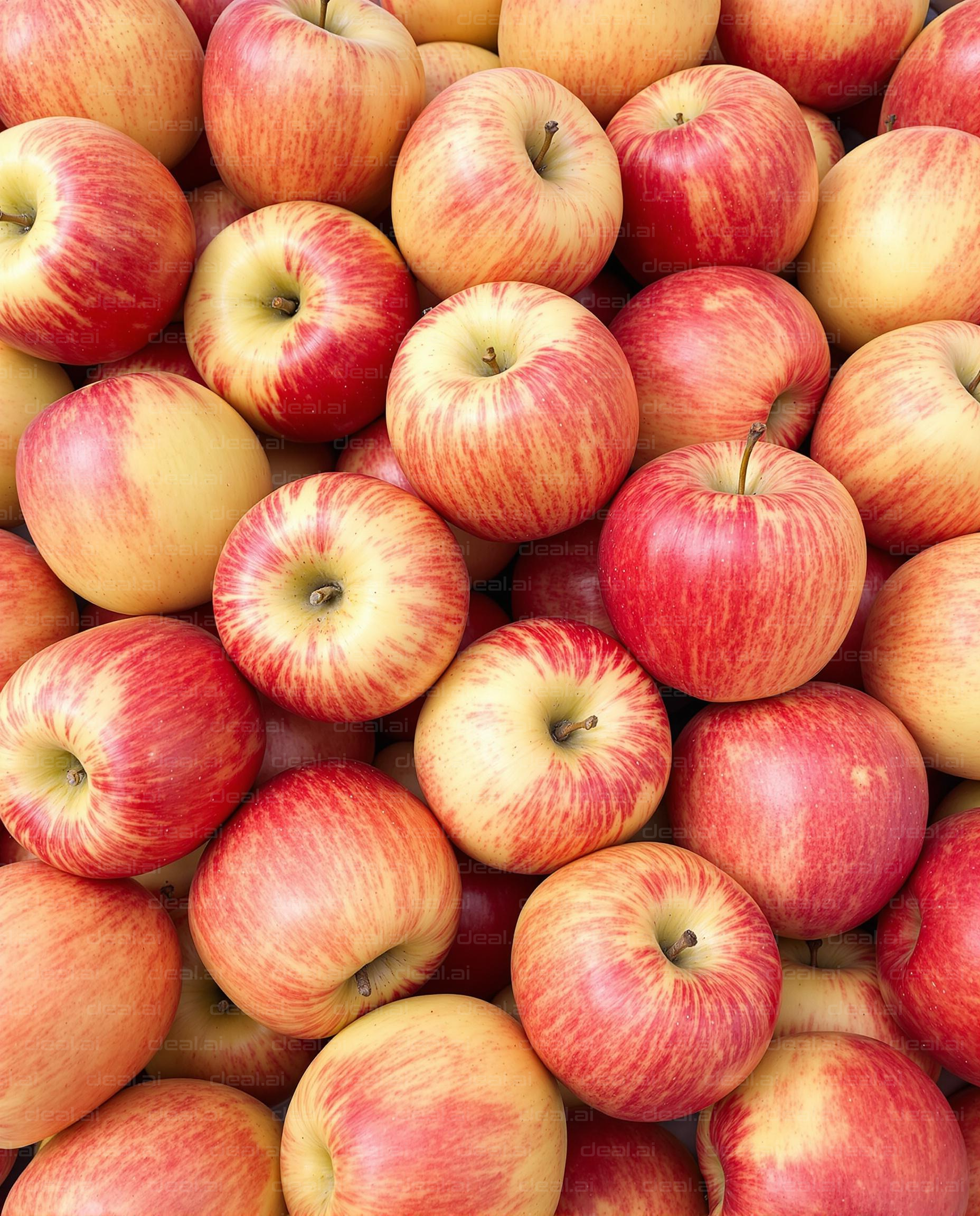 Fresh Harvest of Red Apples