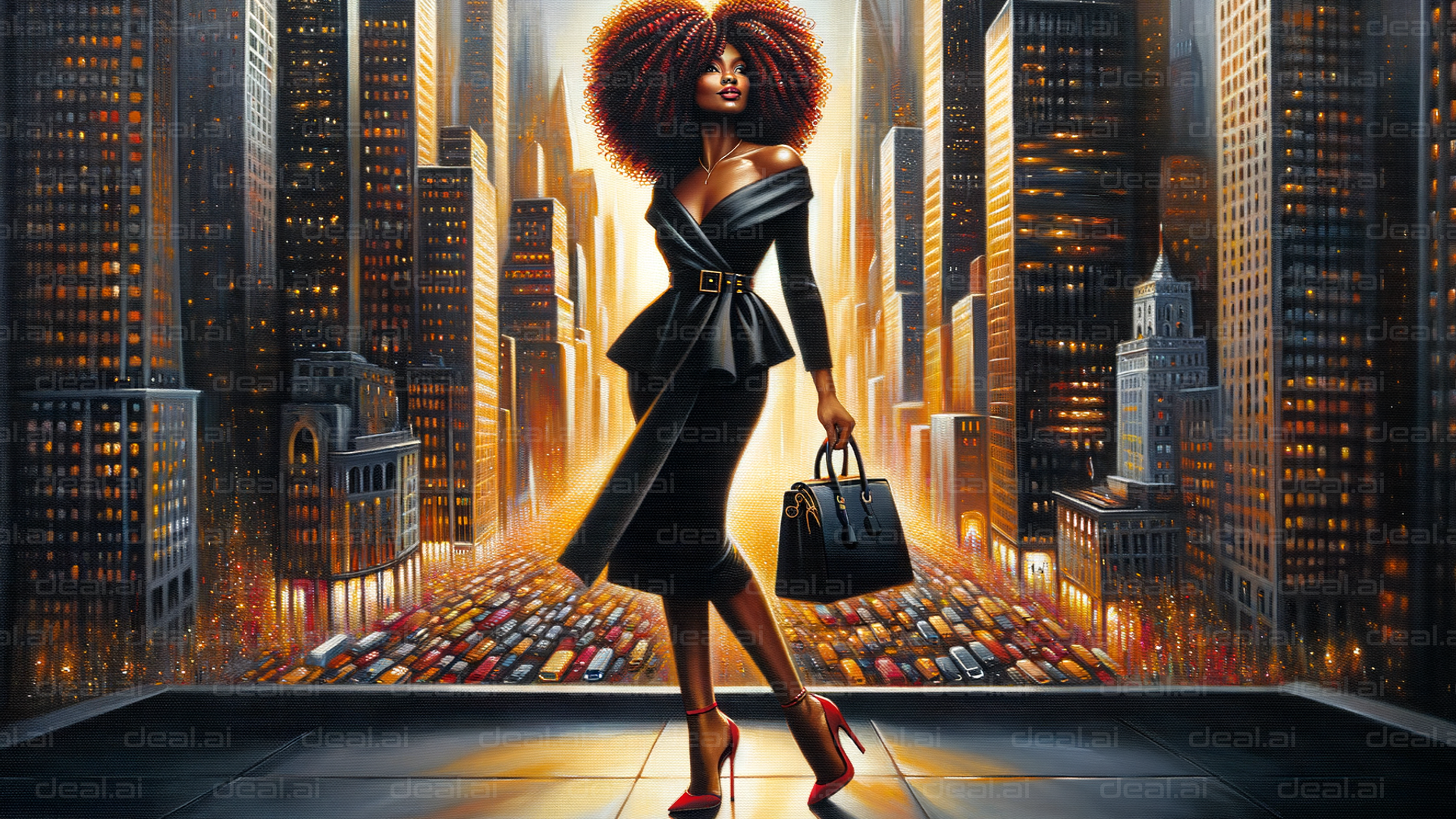 "Elegant Fashion in City Lights"