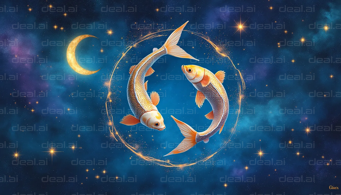 Koi Circle in the Night Sky