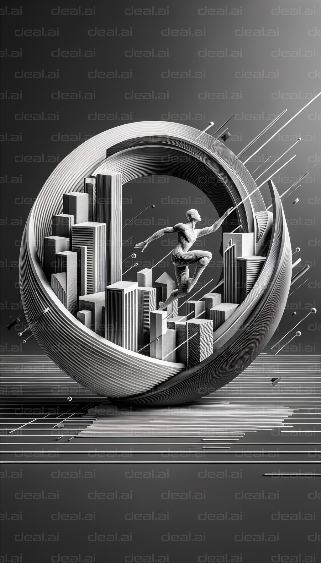 "Futuristic Urban Leap"