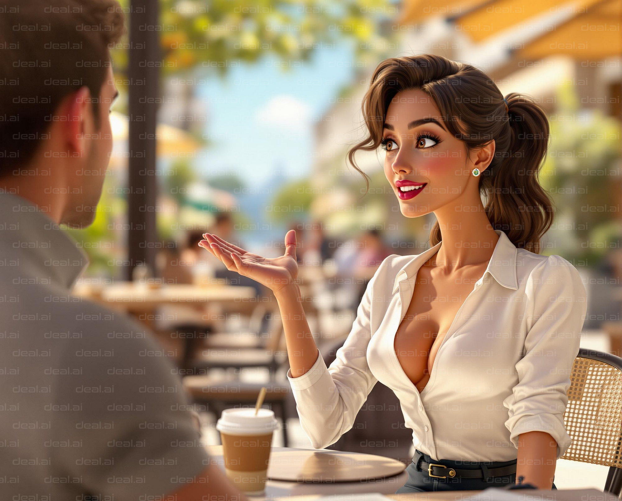 Animated Café Conversation