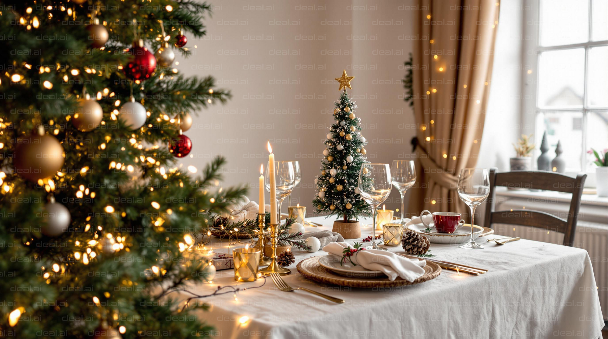 Festive Christmas Table Setting