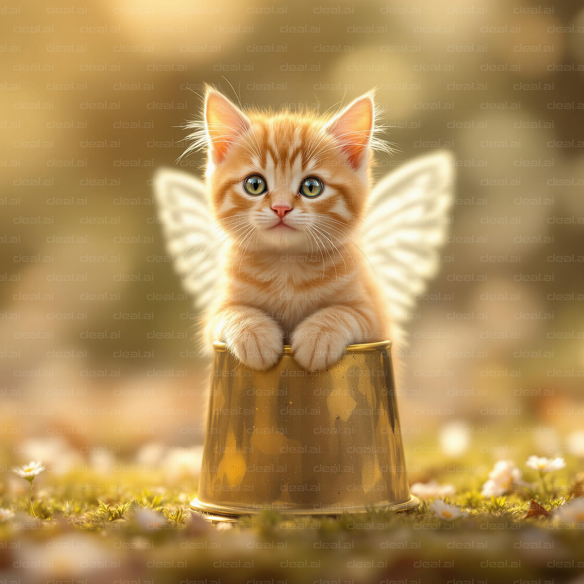 Angel Kitten in a Cup