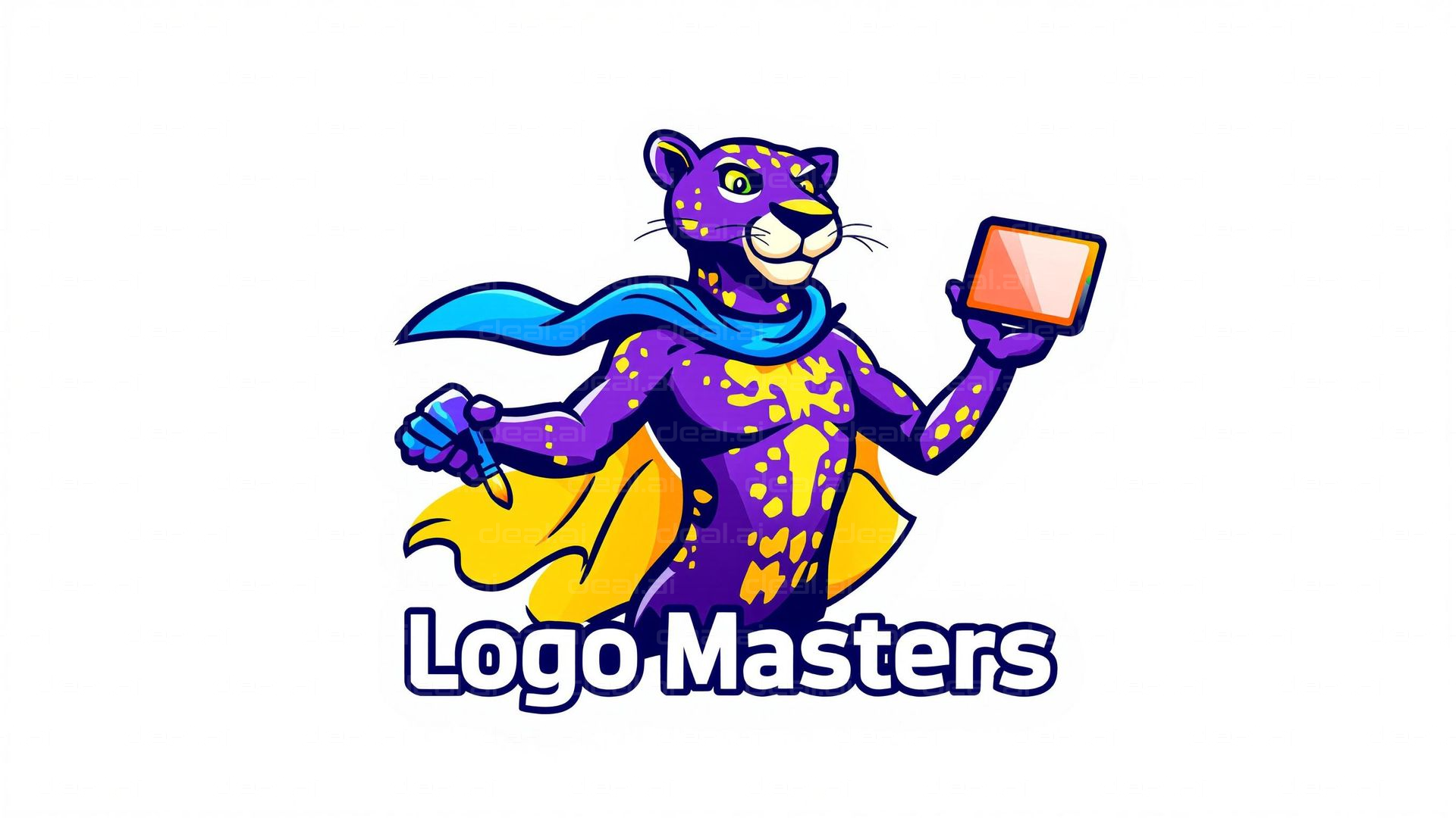 "Creative Leopard Superhero Logo"