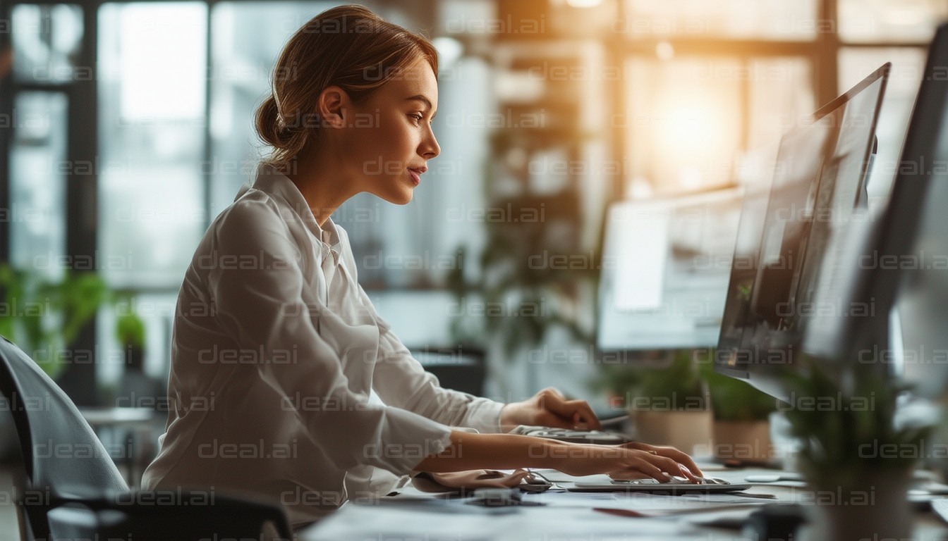 Focused Work in a Modern Office