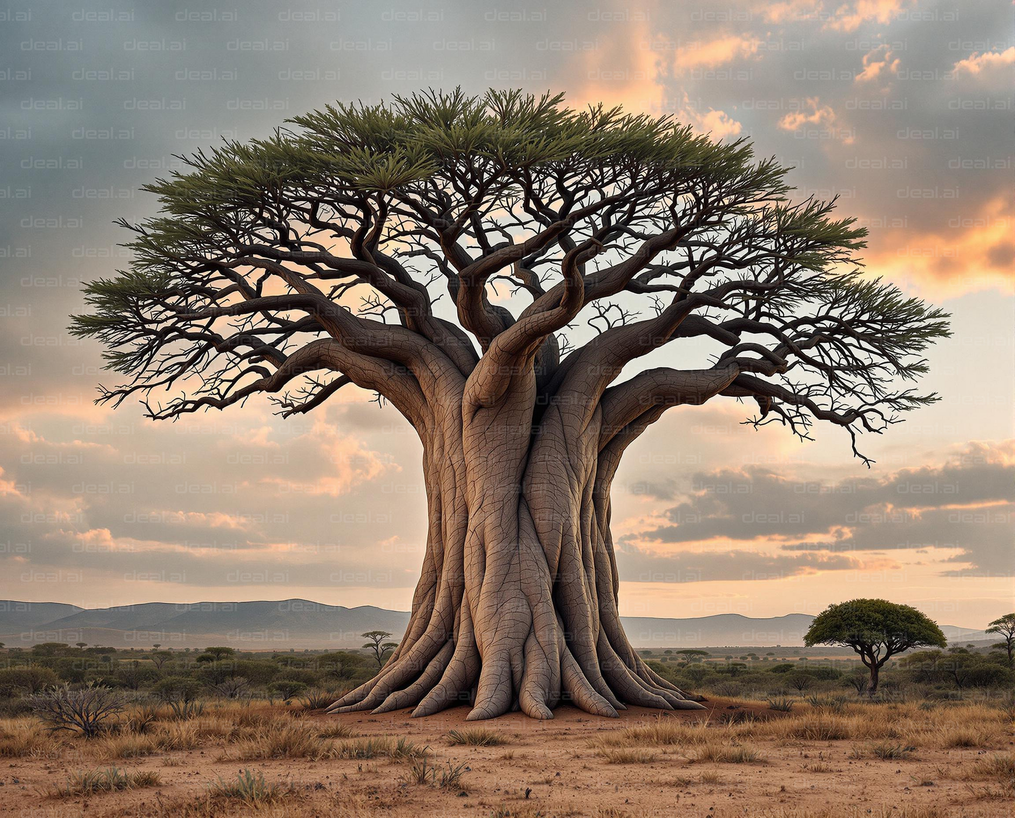 Majestic Baobab at Sunset