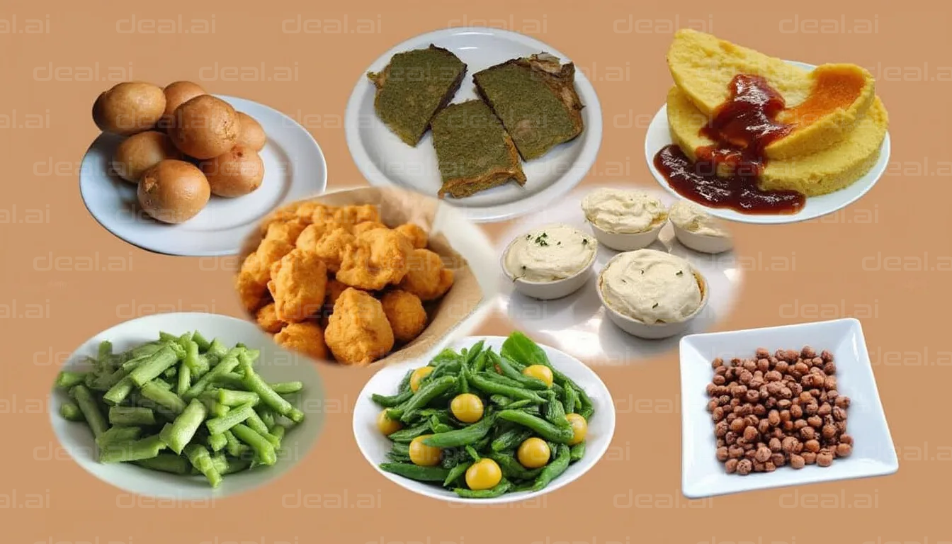 Assorted African Dishes Display