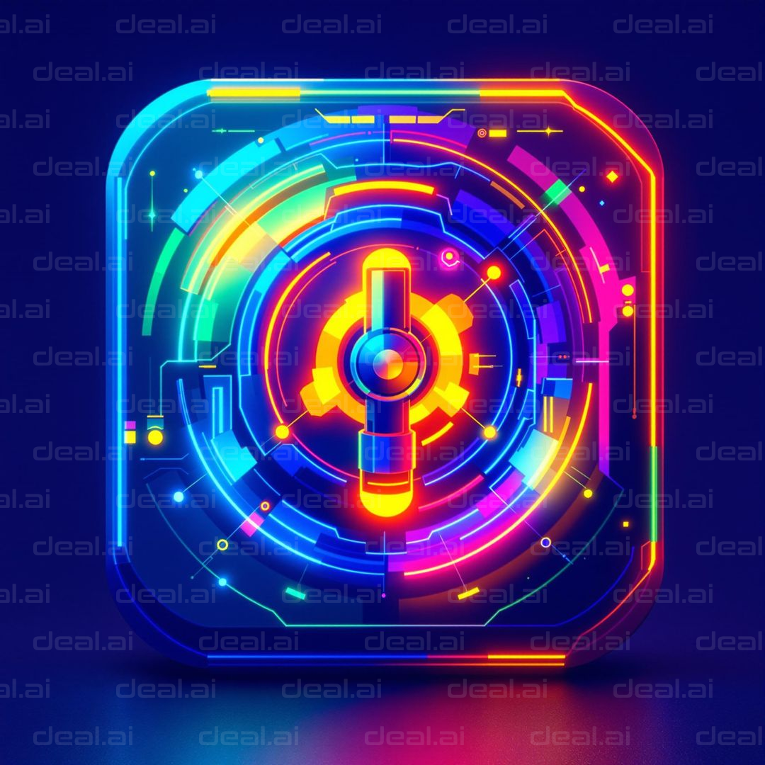 Neon Tech Vortex Icon