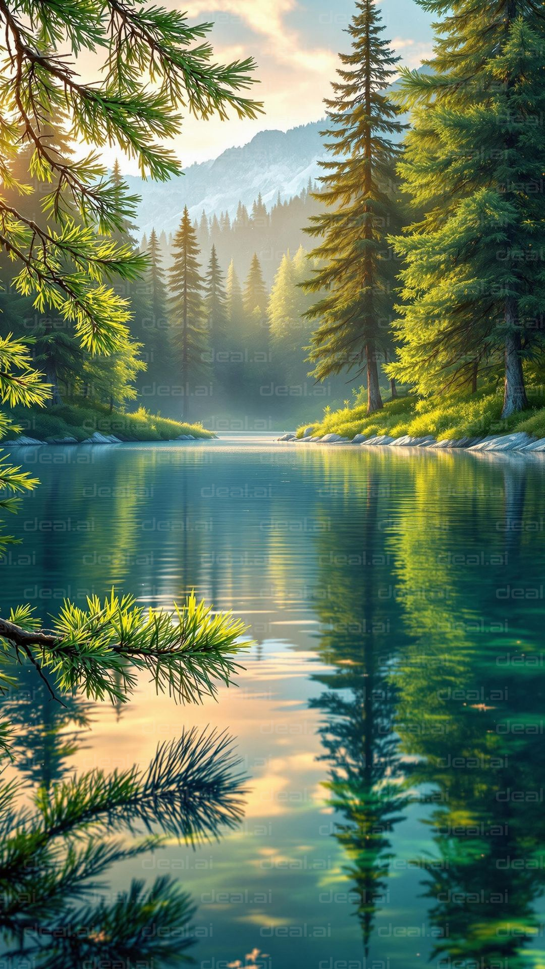 Tranquil Forest Reflections