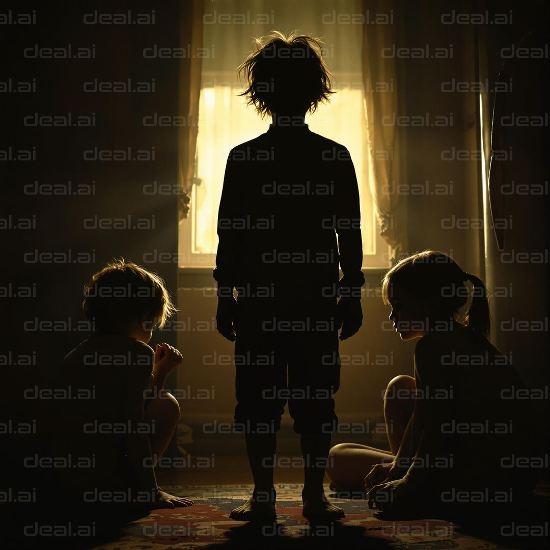 "Silhouetted Childhood Moments"