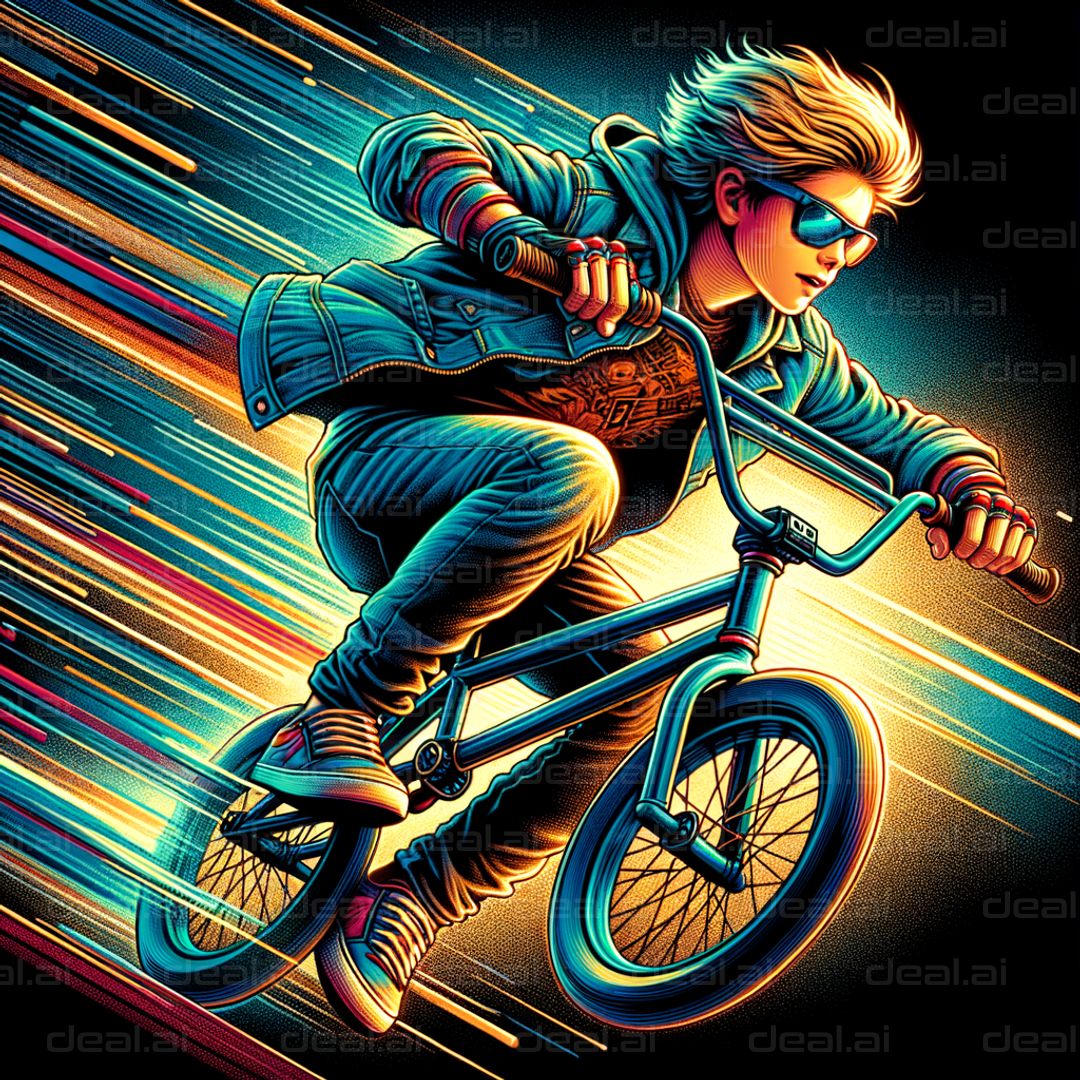 "Dynamic BMX Rider in Action"