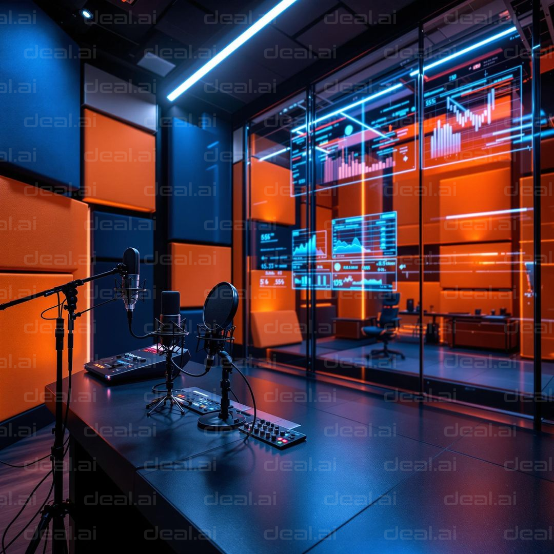 Futuristic Recording Studio Setup