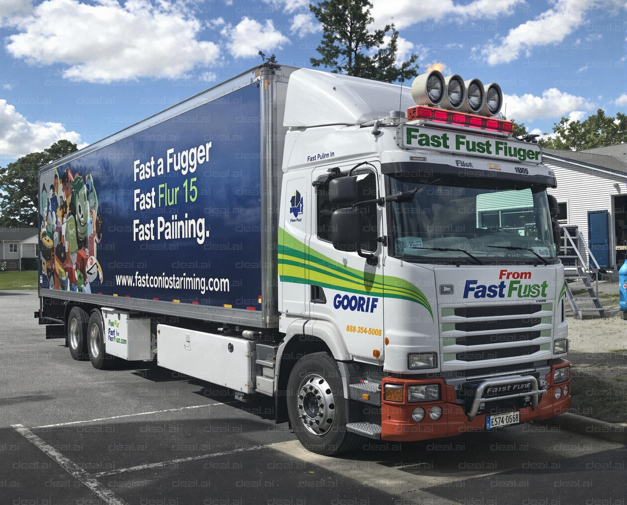 Colorful Truck with Eye-Catching Design