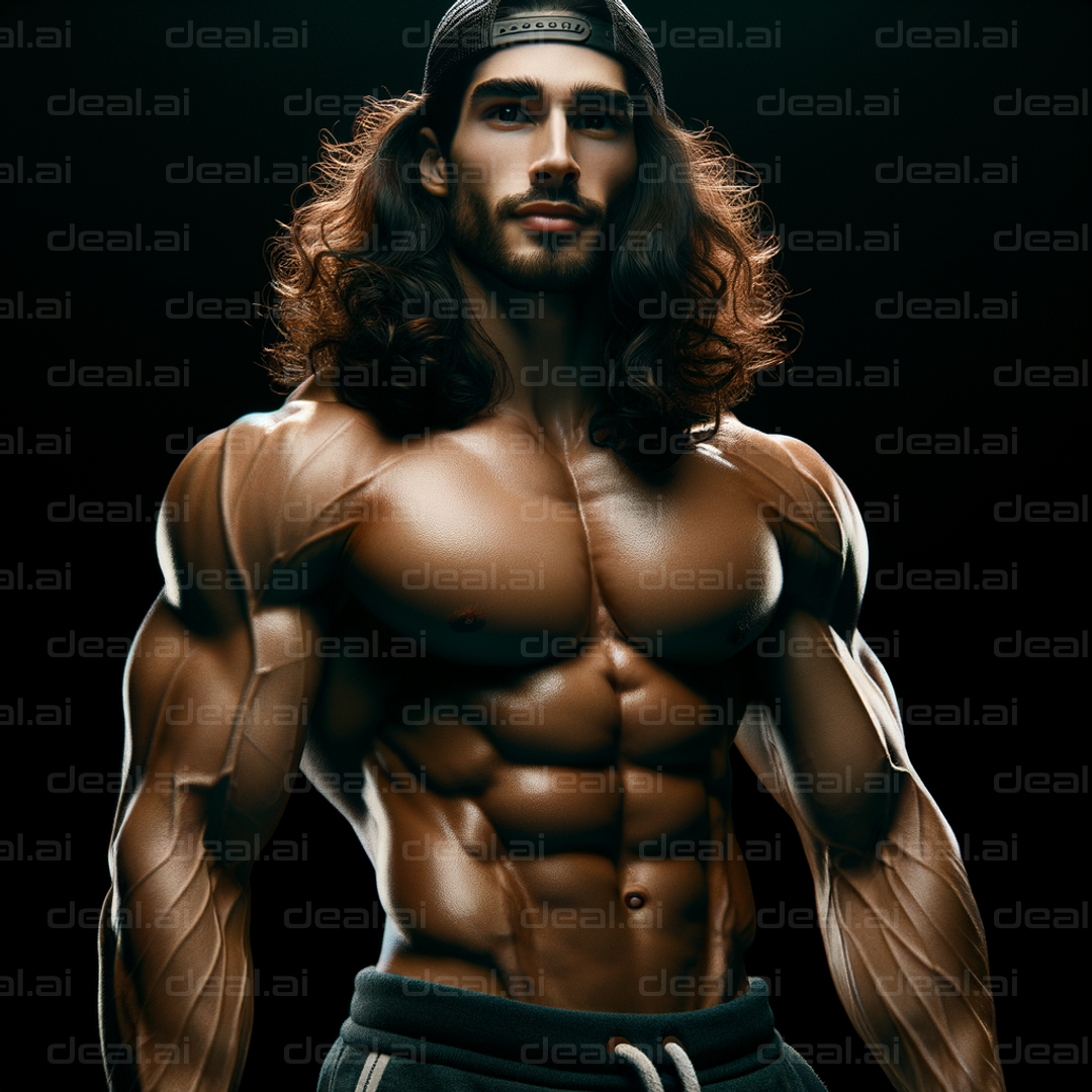 Muscular Man Posing with Confidence