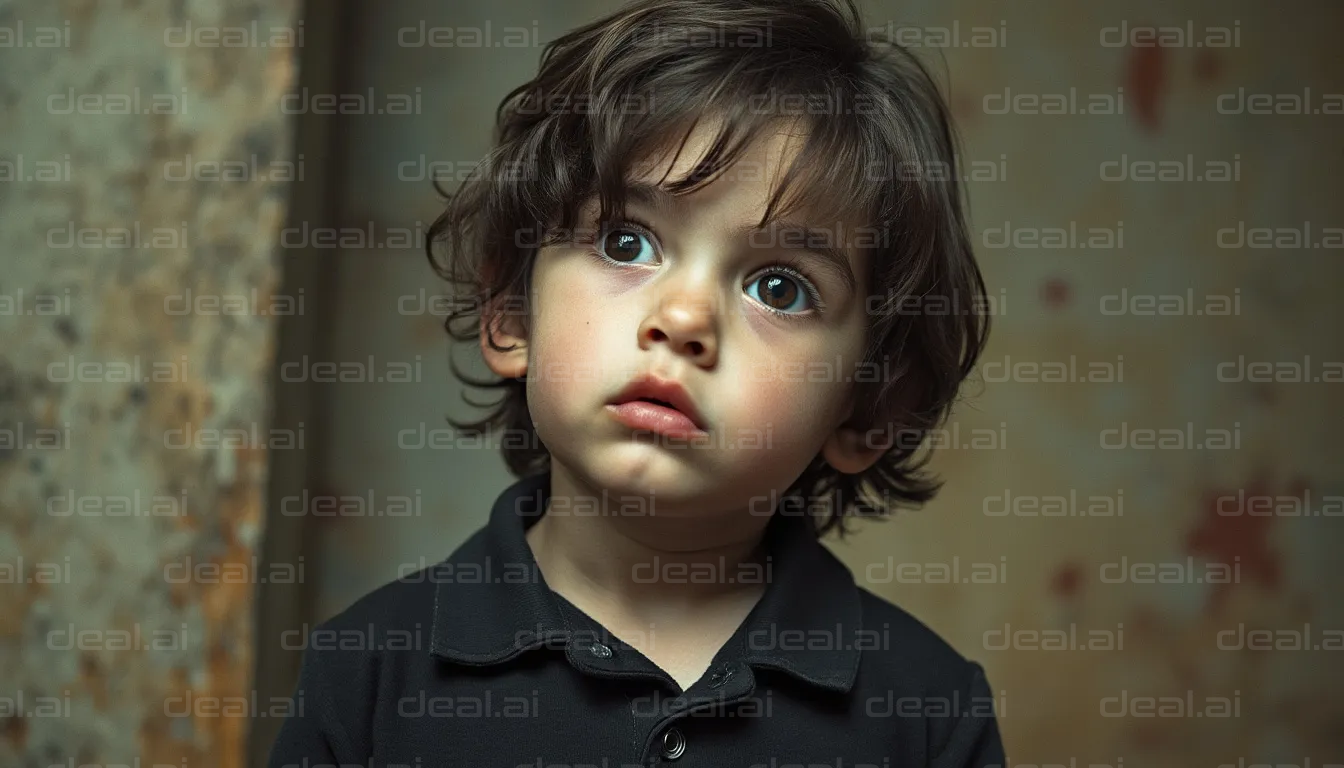 Curious Gaze of a Young Child