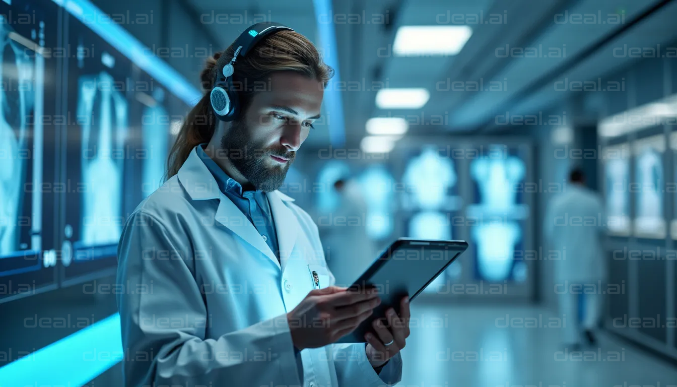 Doctor Analyzing Digital X-Rays