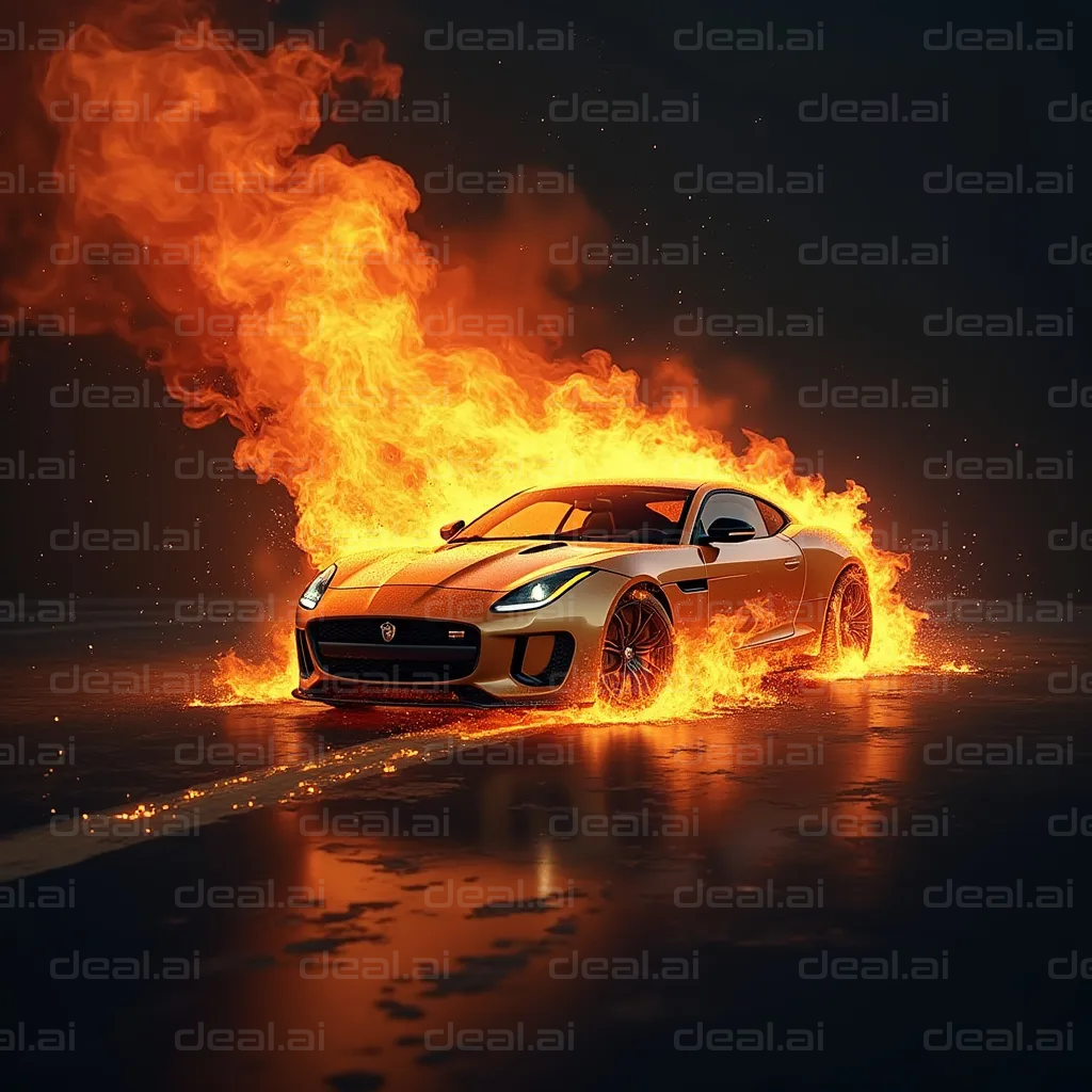 Flaming Car on Fierce Drive