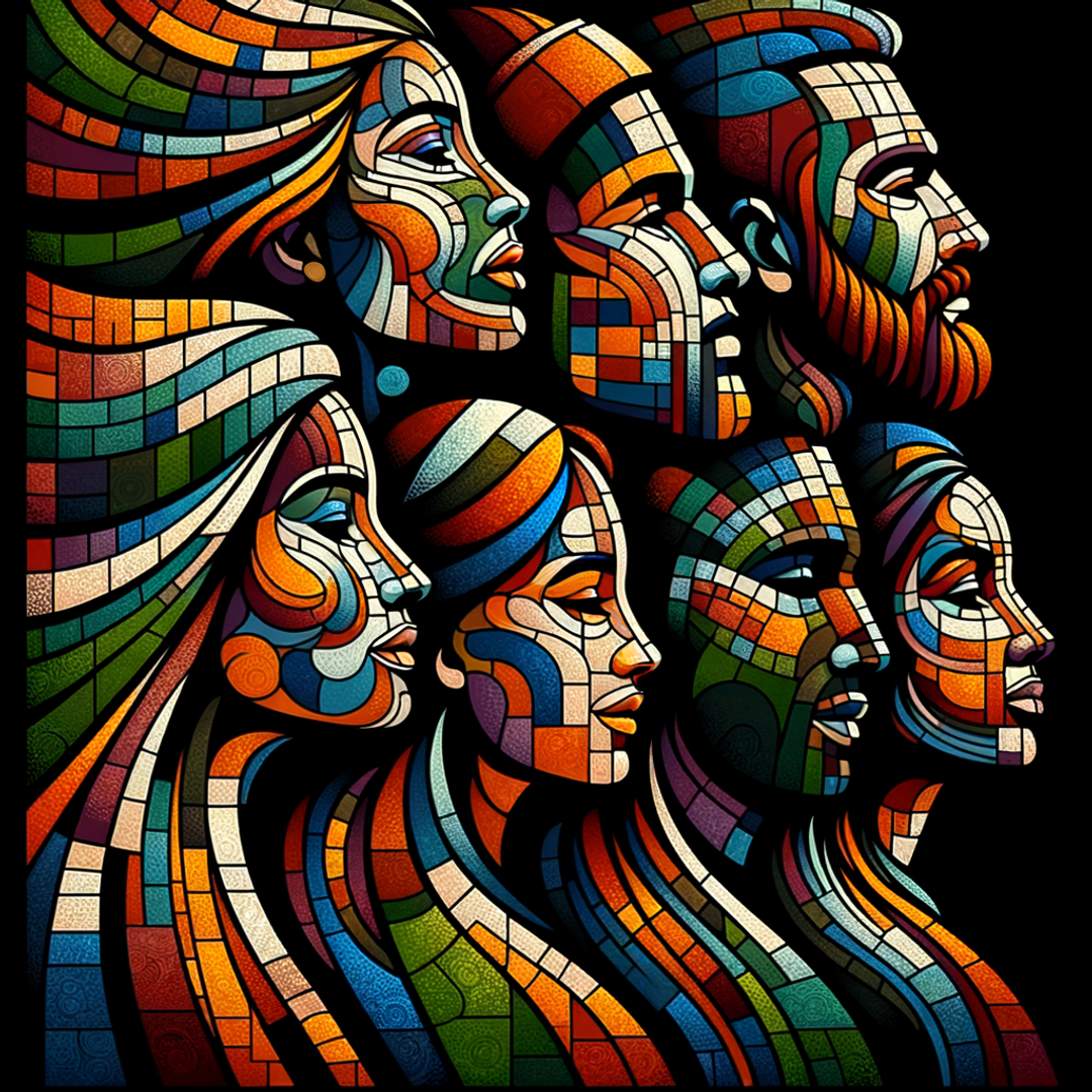 "Vibrant Mosaic of Diverse Faces"