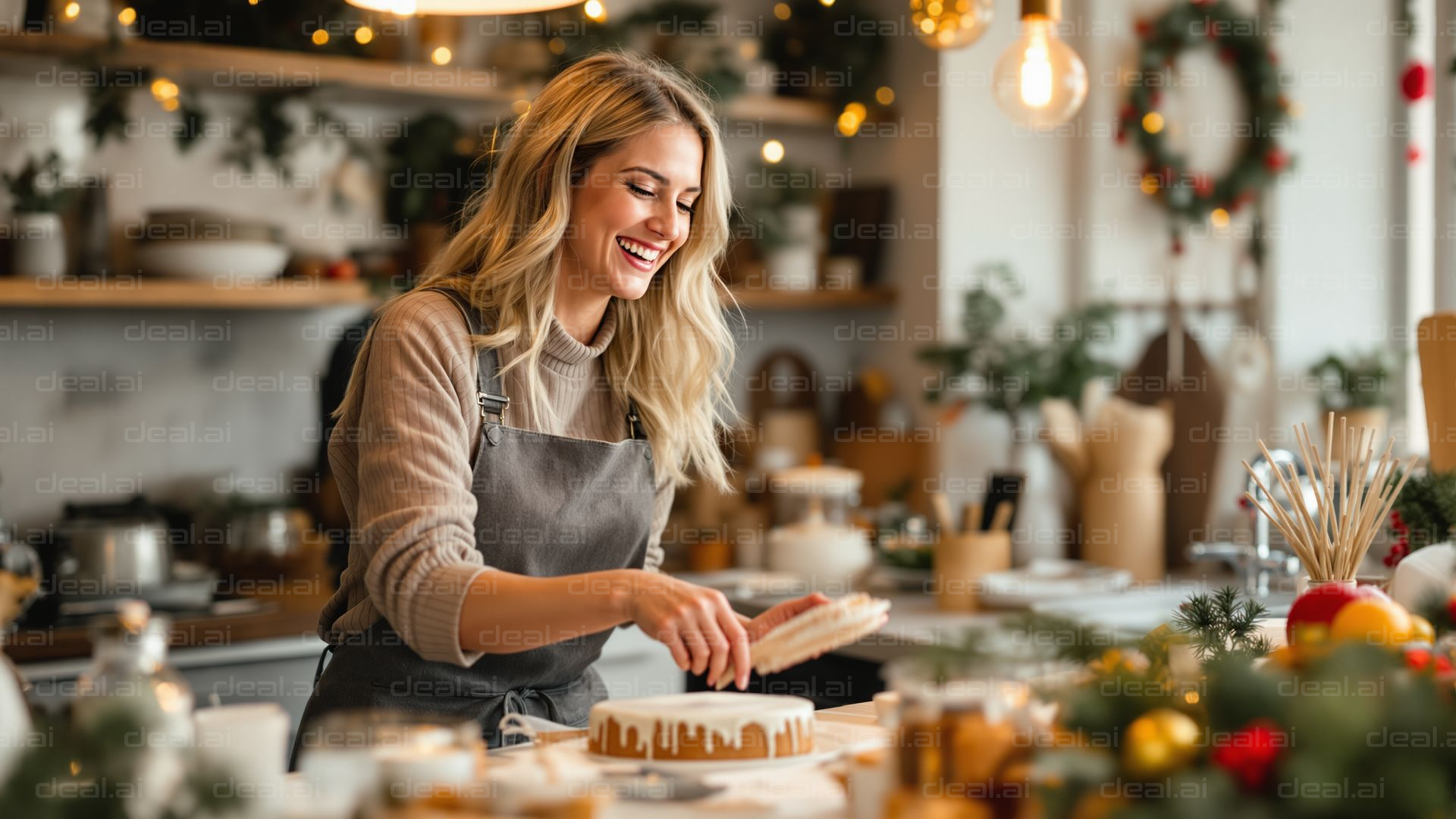 Festive Cake Decorating Delight