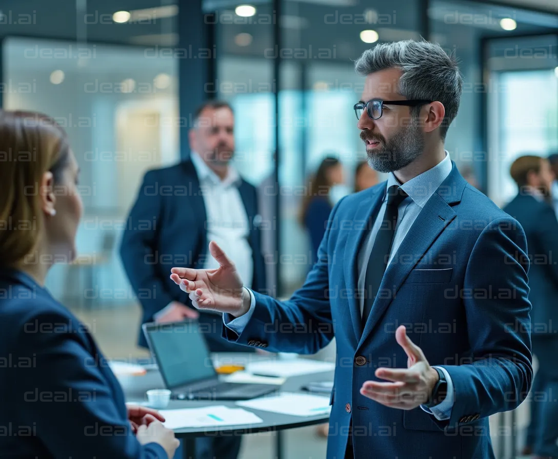 Business Meeting Discussion Scene