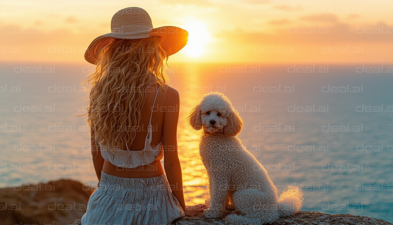 "Sunset Companions by the Sea"