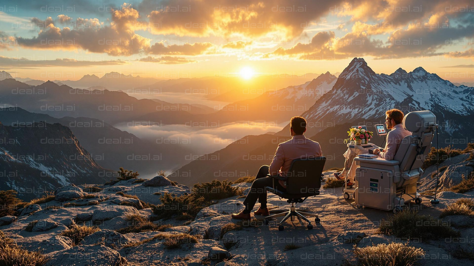 "Mountain Office at Sunrise"