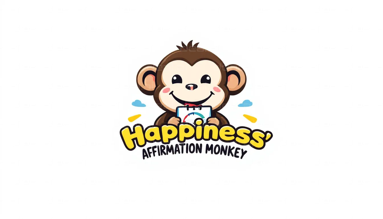 "Happiness Affirmation Monkey"