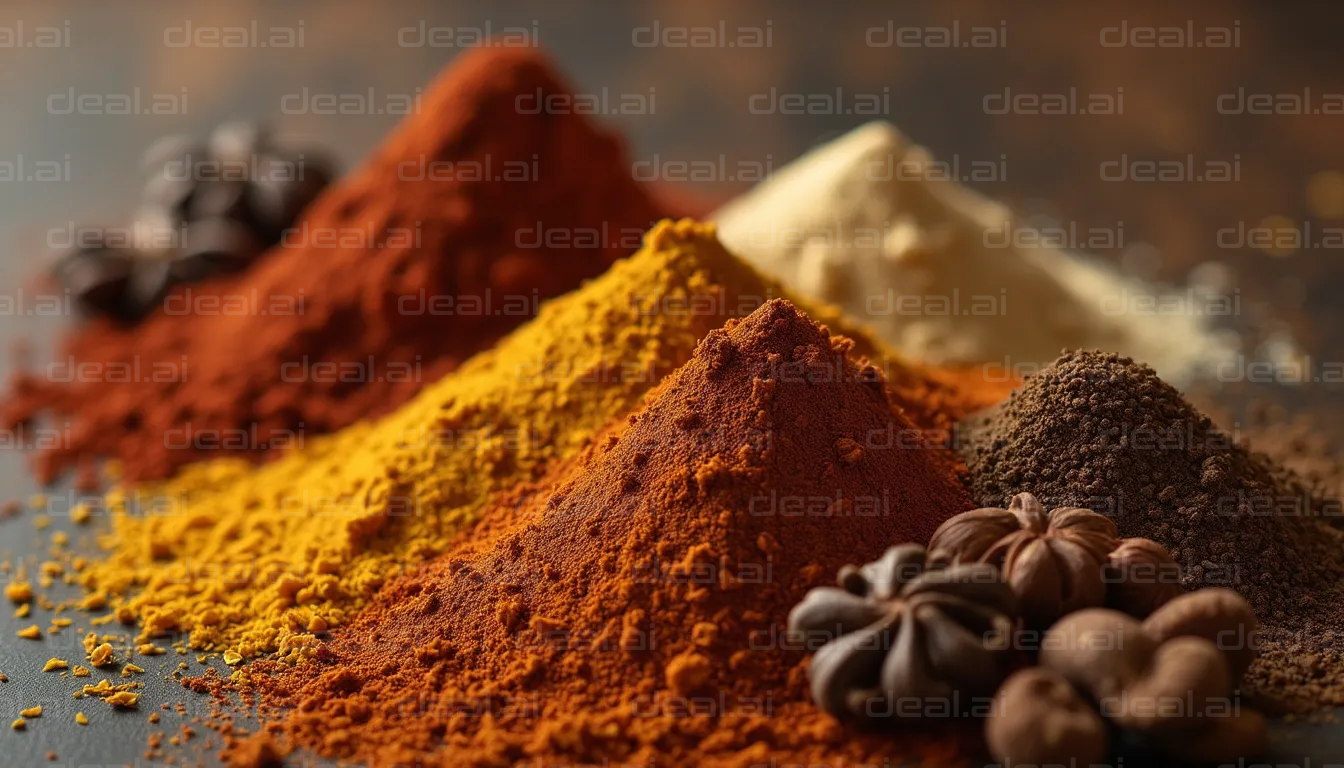 Colorful Spice Piles