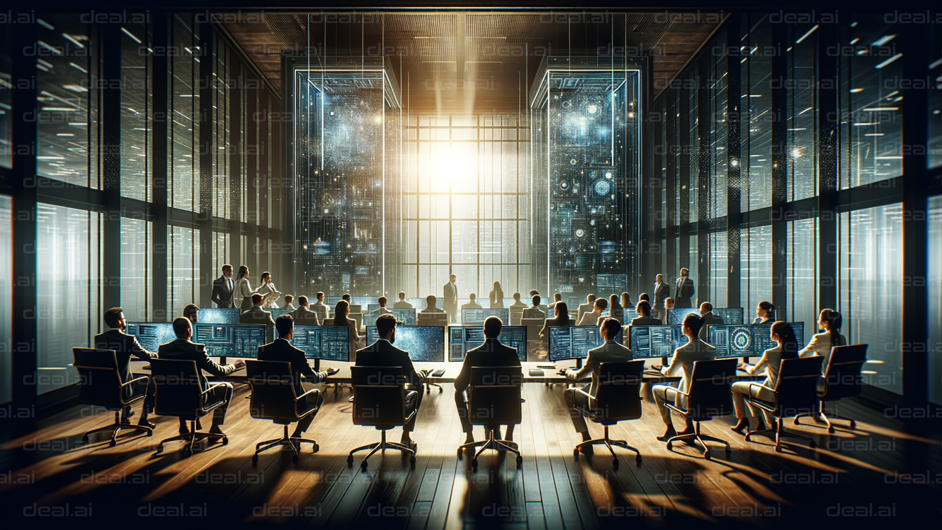 Futuristic Technology Workspace Conference