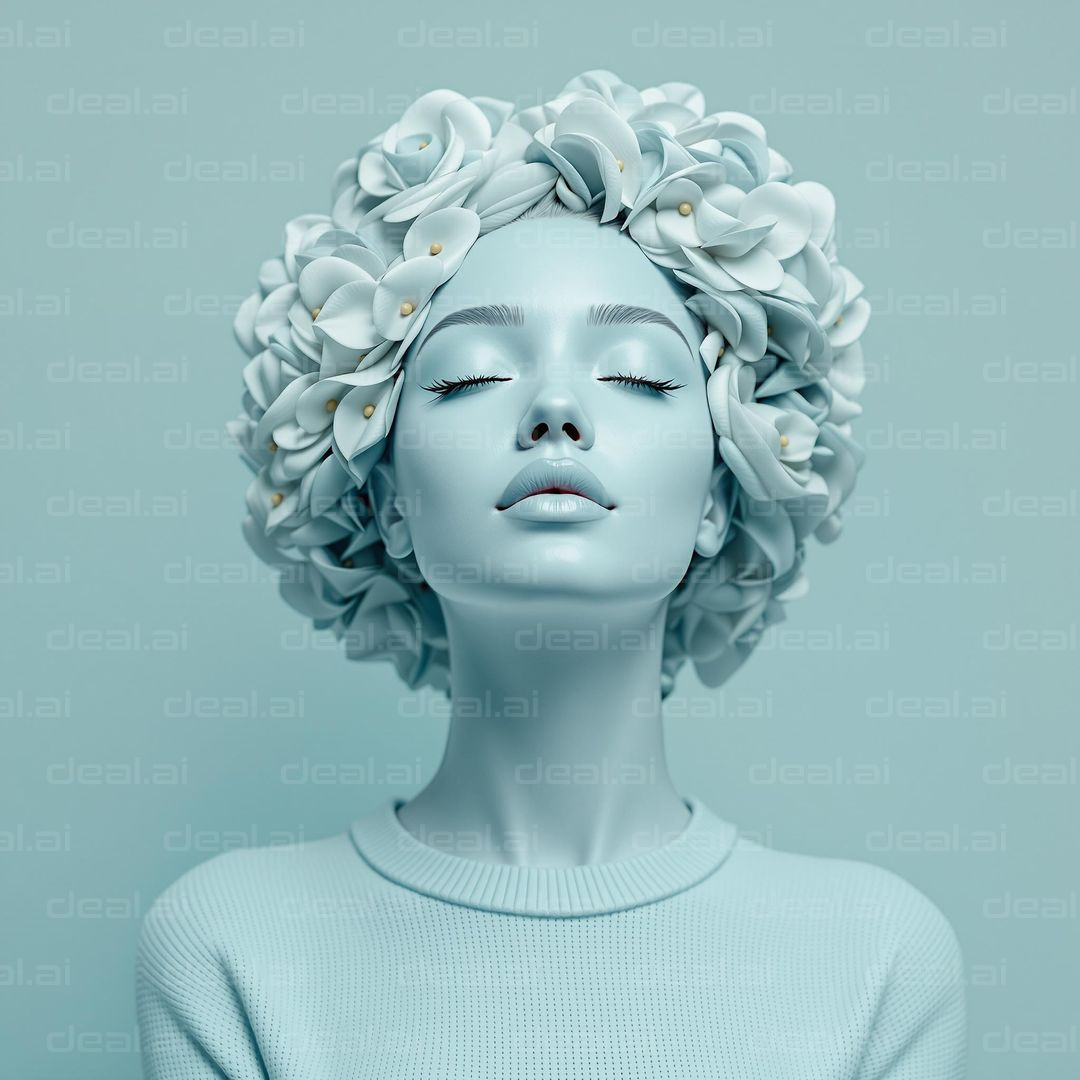Floral Serenity in Blue