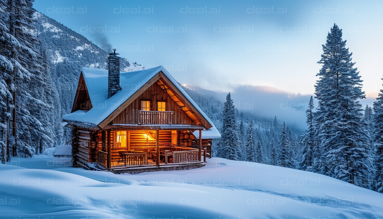 Cozy Cabin in Winter Wonderland