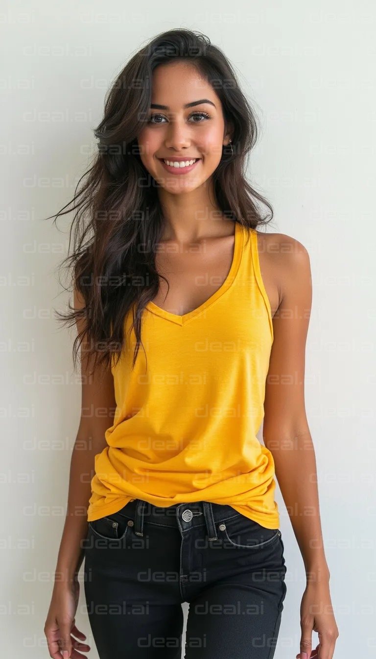 "Smiling in a Yellow Top"