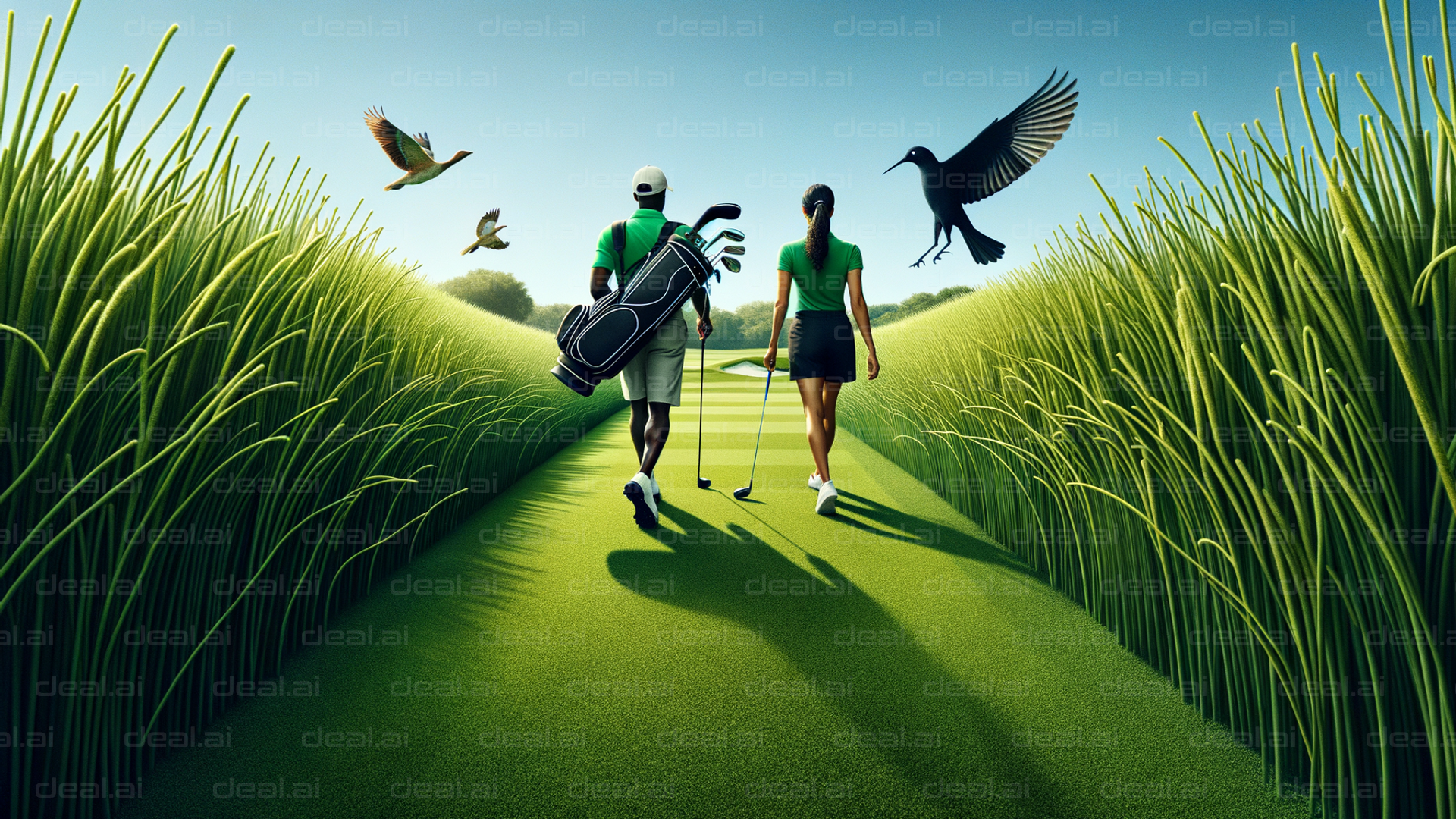 Golfing Together Amidst Nature