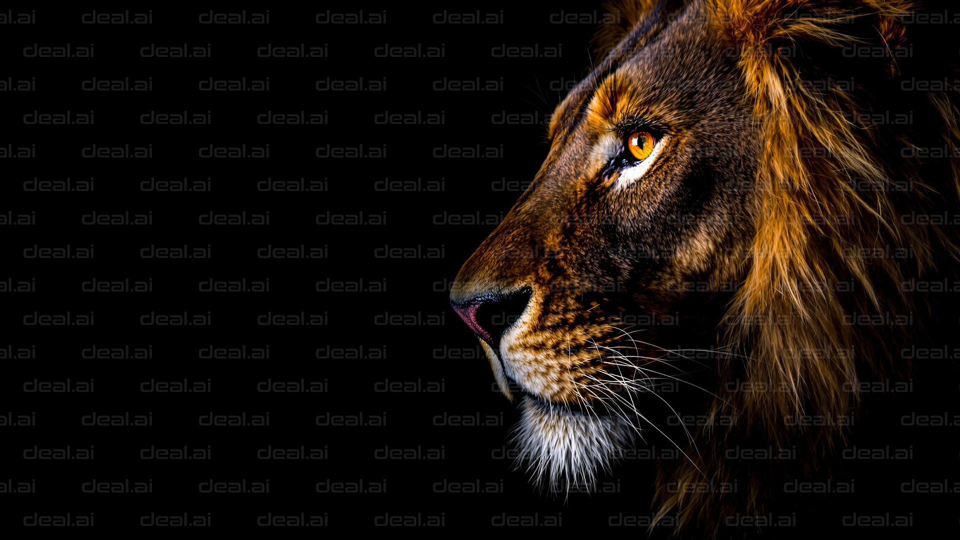 Lion's Gaze in Darkness
