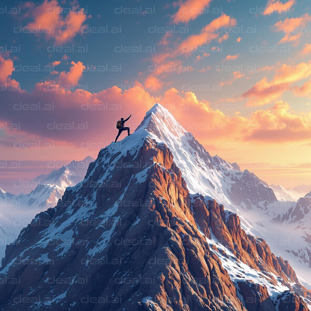 Conquering the Summit at Sunset