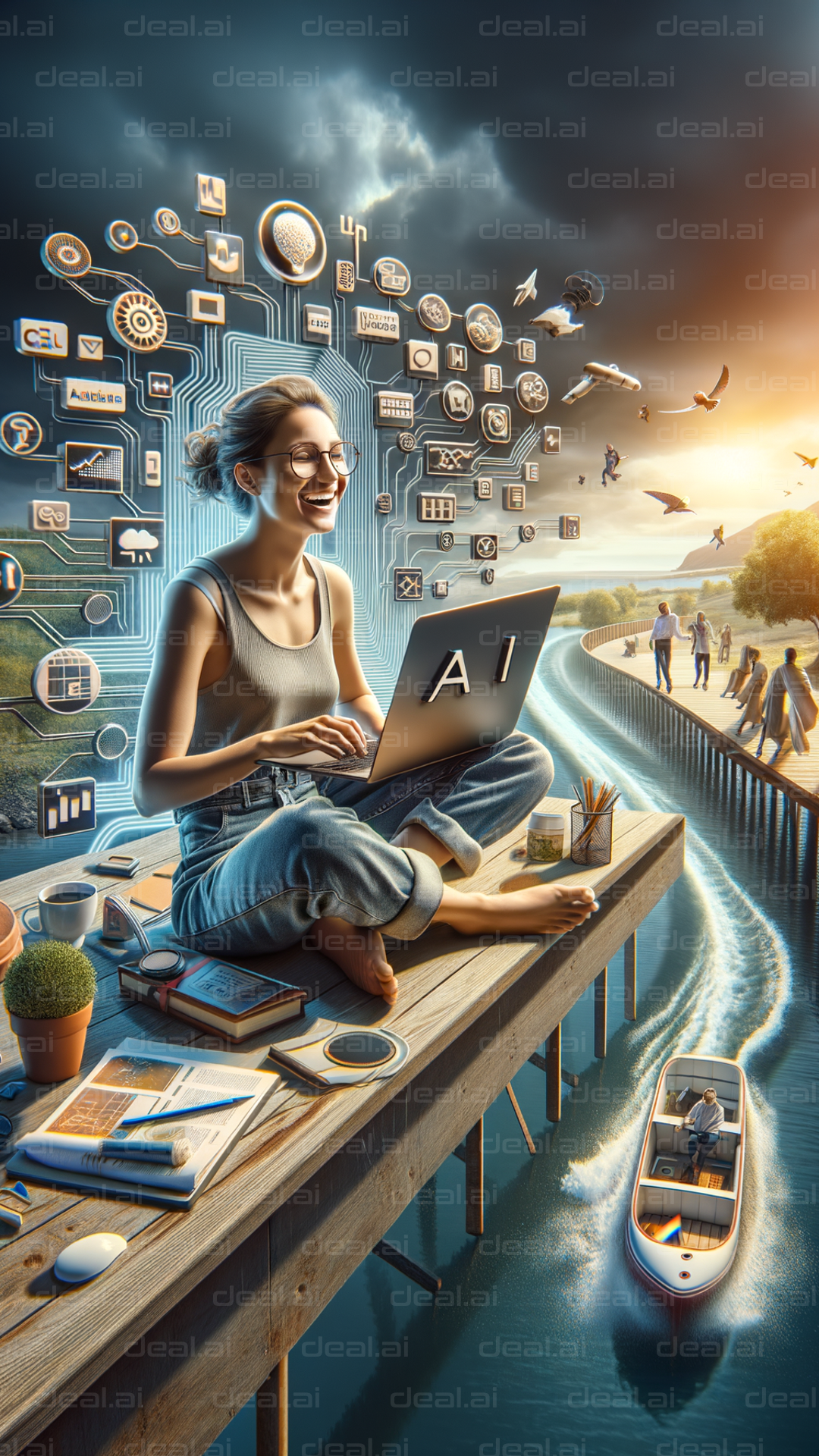 "Connecting with AI by the Waterside"