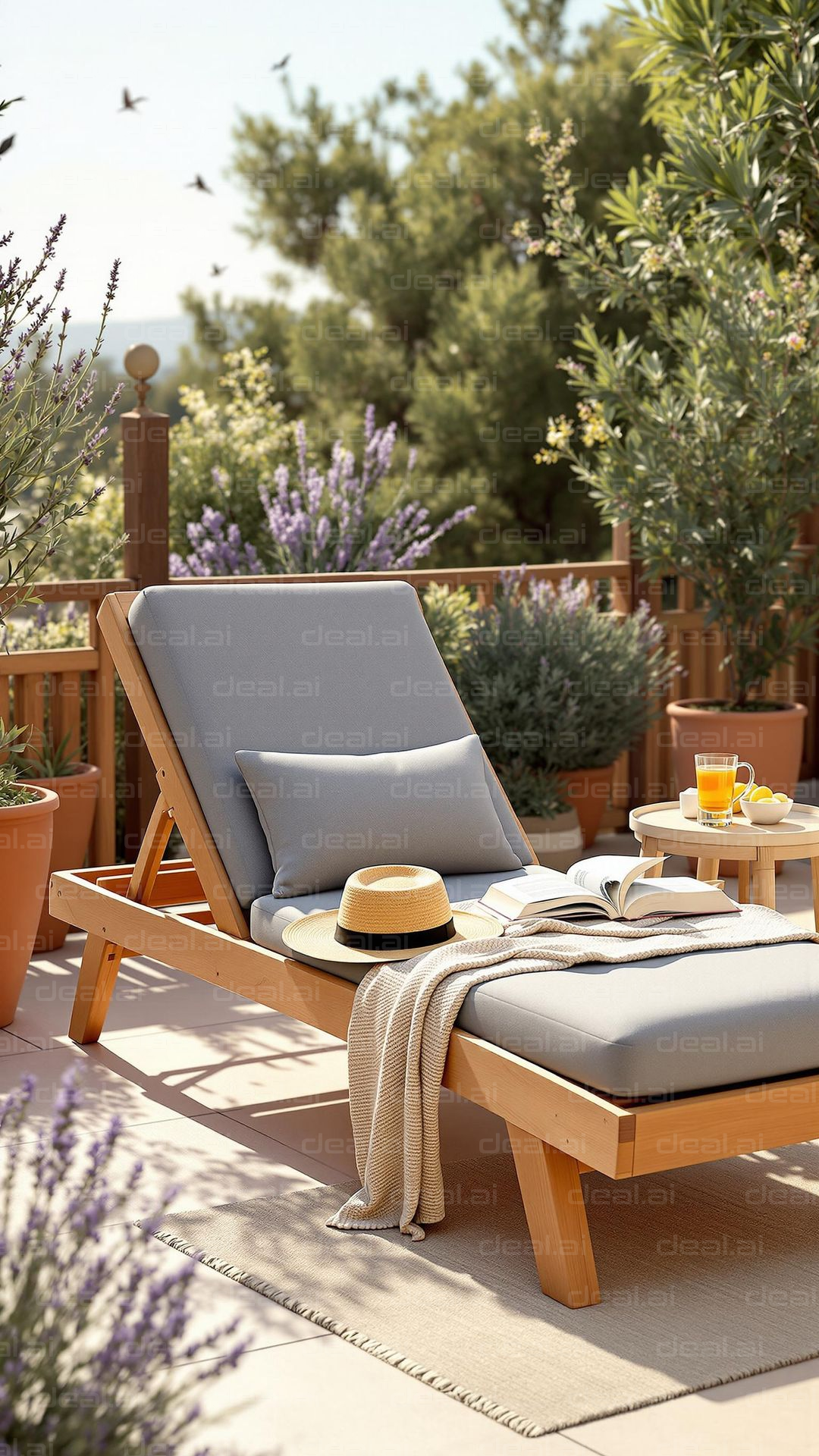 Sunny Patio Relaxation Scene