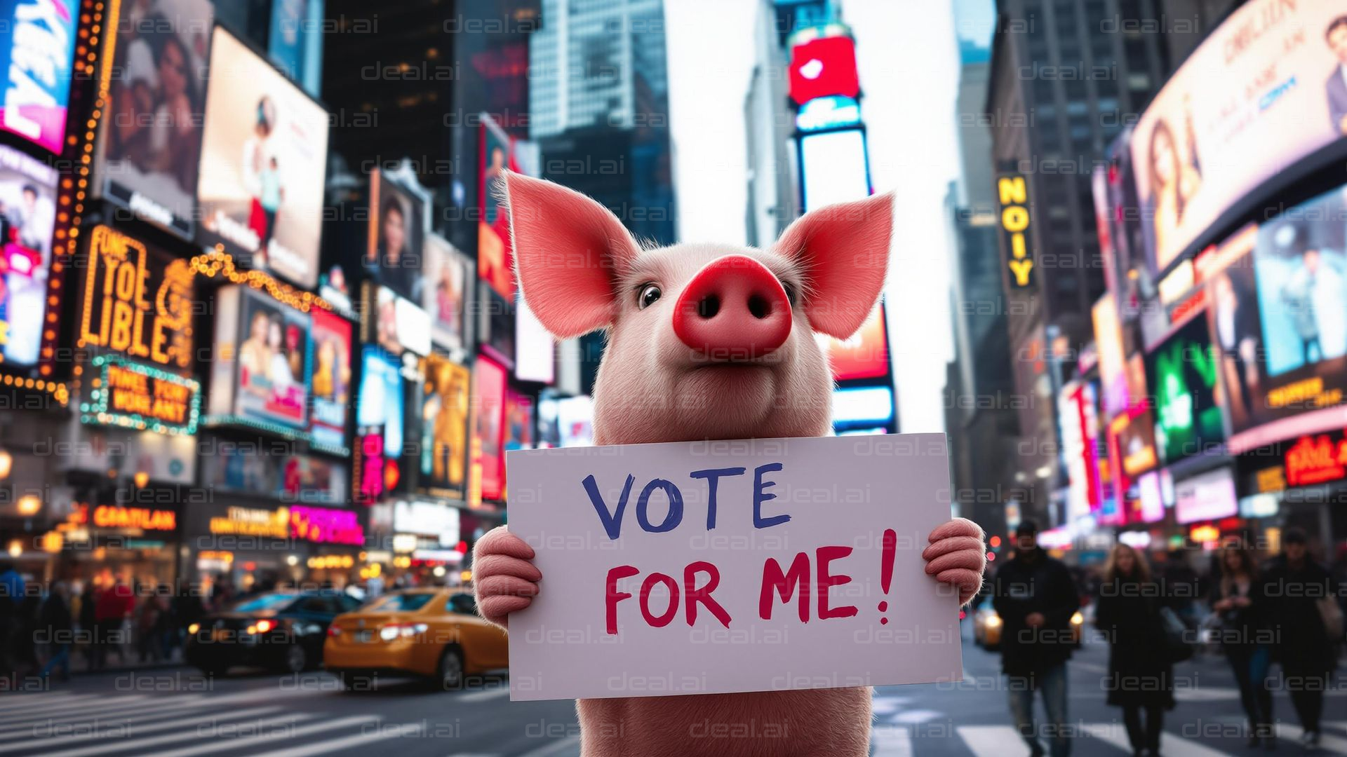 Pig Promotes: "Vote for Me!"