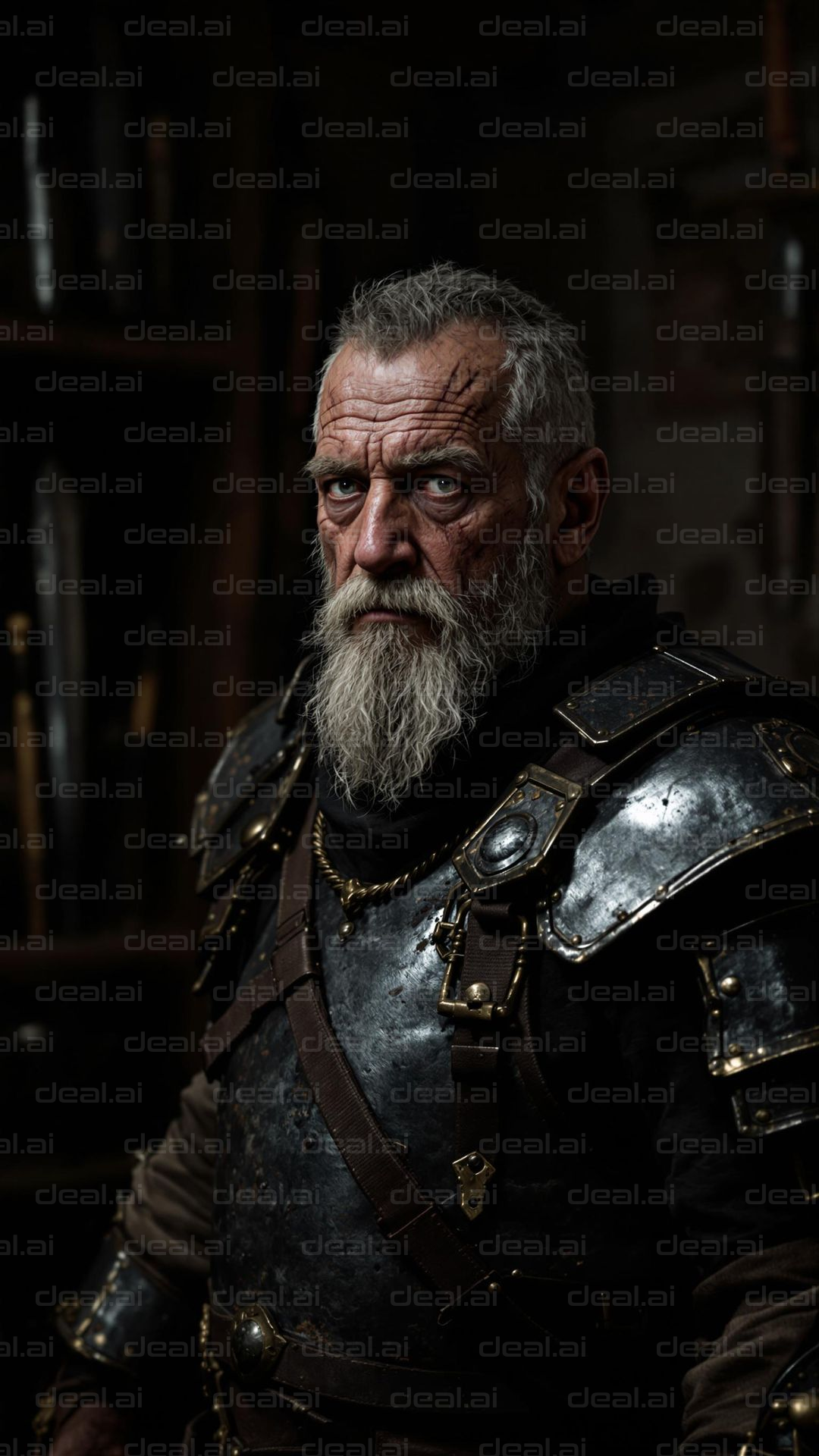 Aged Warrior in Armor