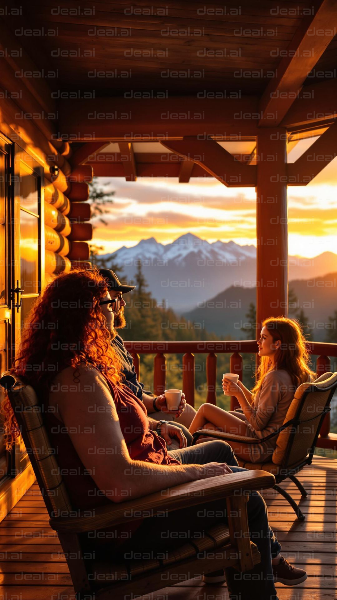 "Mountain View Sunset Relaxation"