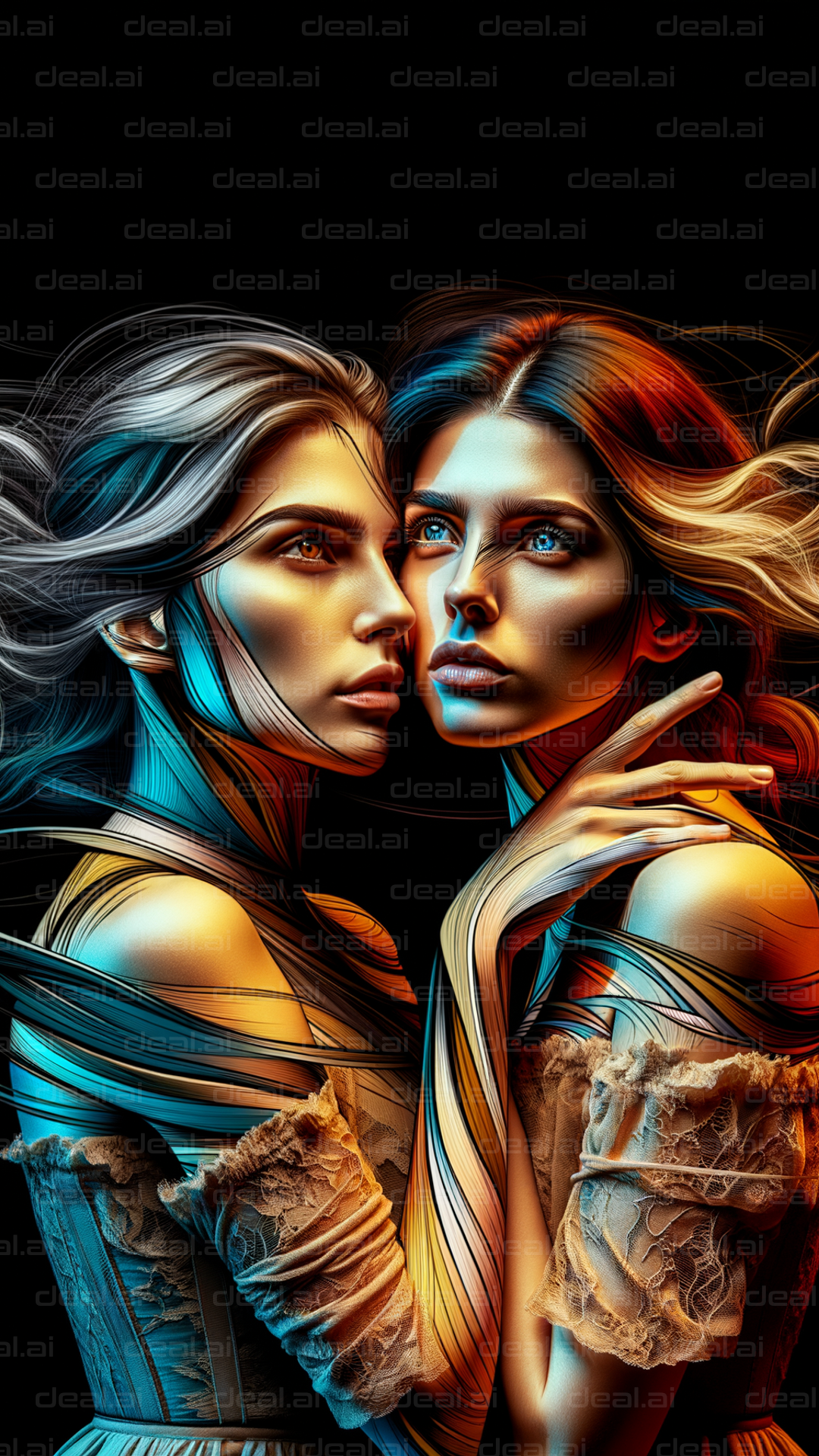 Ethereal Portrait of Two Women