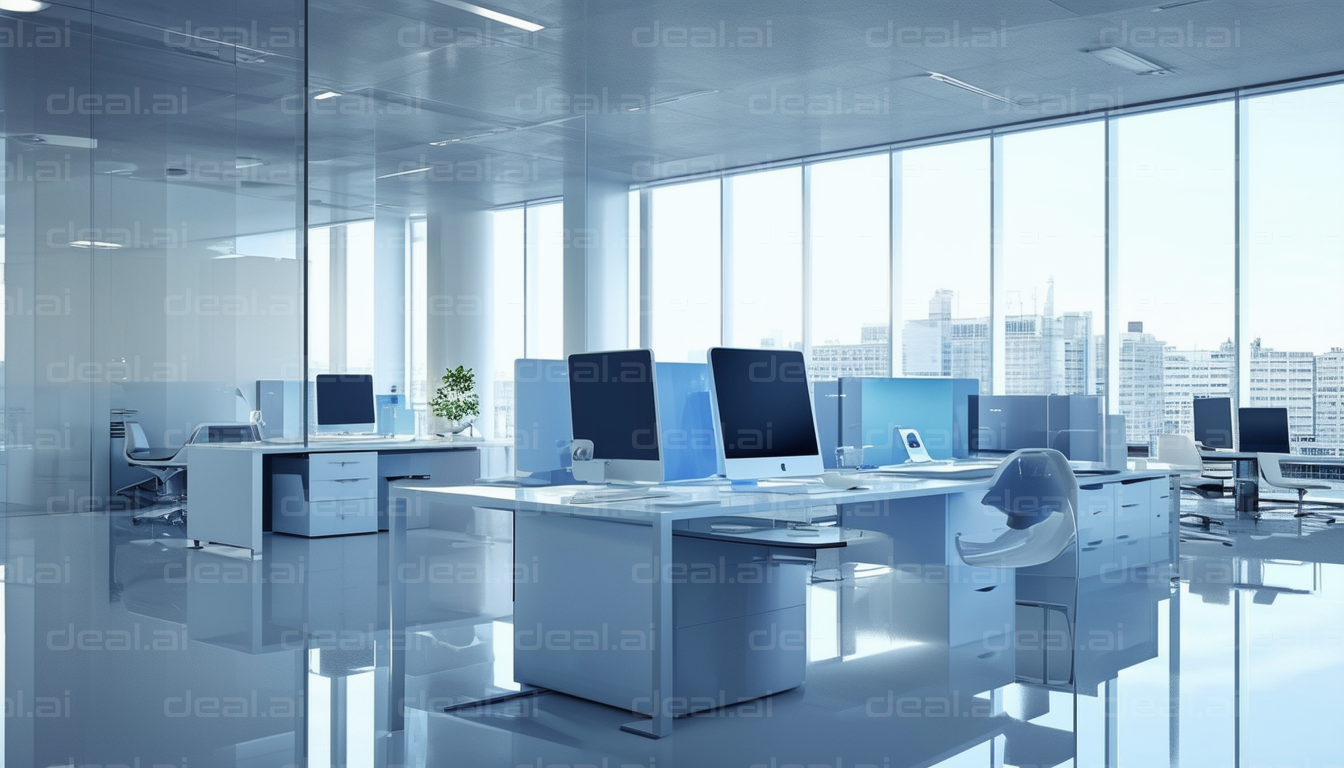 Modern Office Workspace with City View