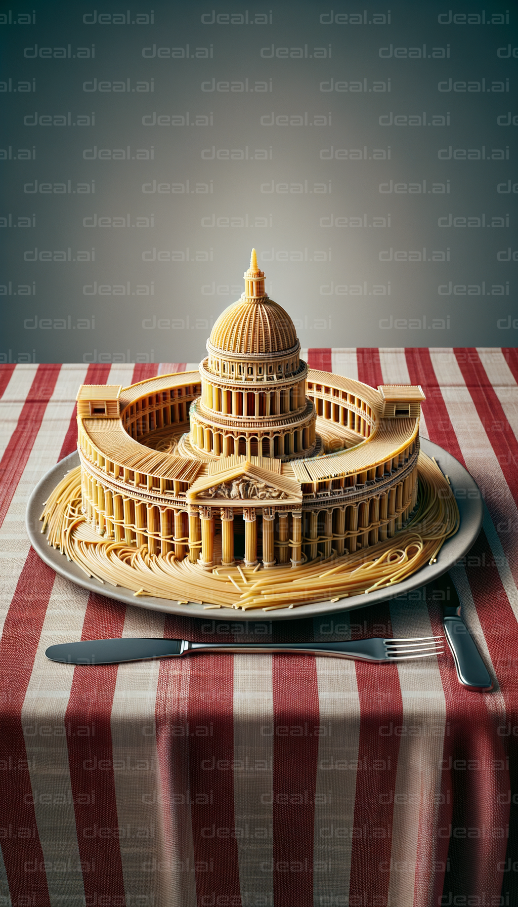 "Capitol Building Made of Pasta"