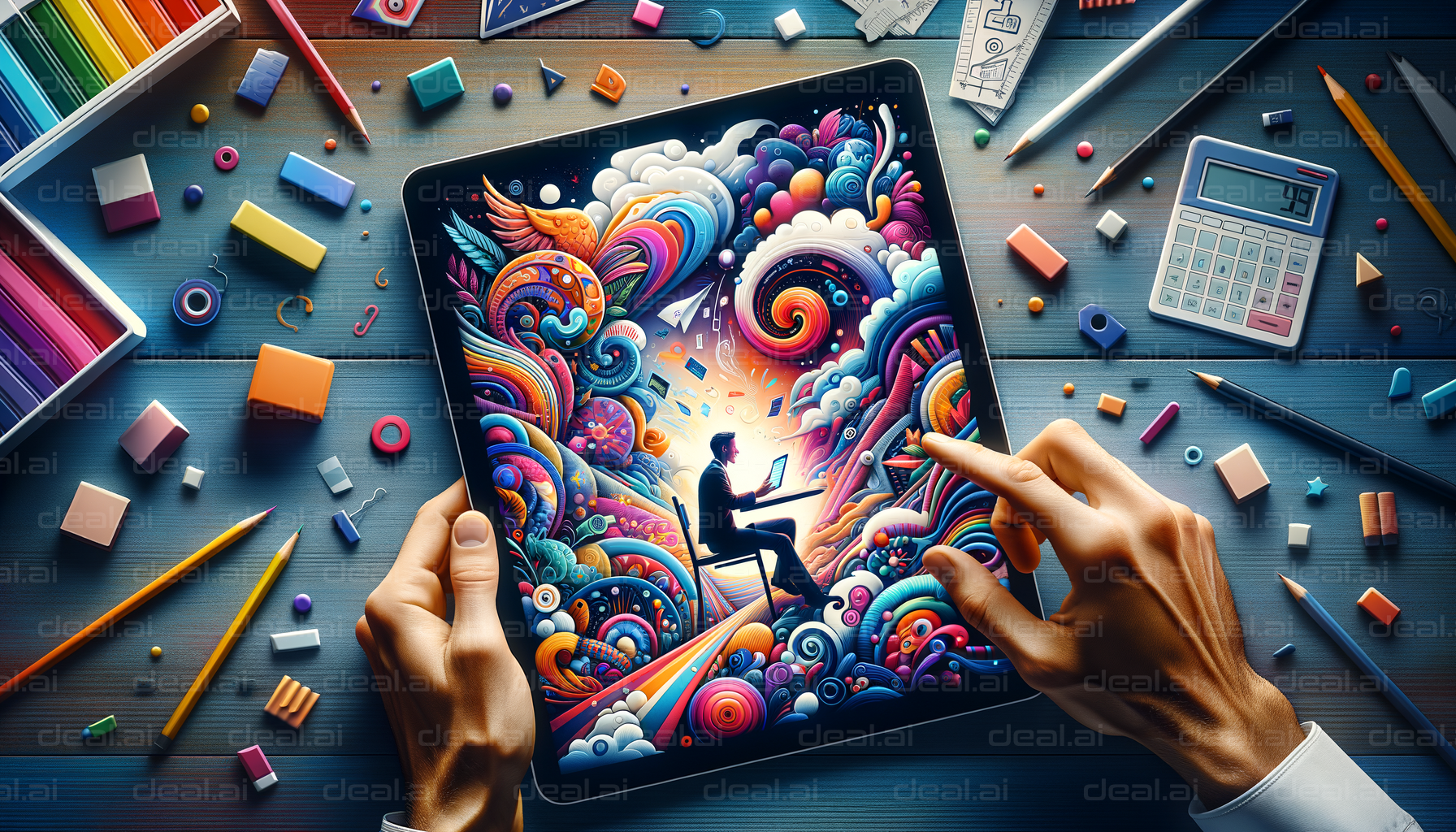 "Creative Digital Art on Tablet"